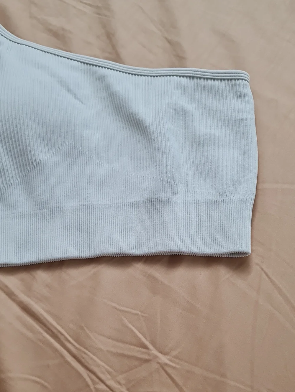 💥3for$15💥One-Shoulder Ribbed Bralette - Cream